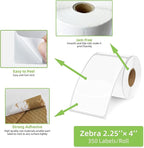 Compatible 2-1/4" x 4" Direct Thermal Labels Replacement for Barcodes Postage Address Shipping Compatible with Rollo & Zebra Desktop Printers Adhesive & Perforated (12 Rolls, 350 Labels/Roll)