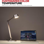 Honeywell LED Desk Lamp, 01A Sunturalux Desk Light for Home Office, 4000K Dimmable Eye Caring Natural Light Architect Lamp with Metal Swing Arm Lamp for Desk Craft Reading