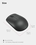 Lenovo 530 Wireless Mouse – Full Size Computer Mouse for PC, Laptop, Windows Computer - 2.4 GHz Nano USB Receiver - Ambidextrous Design - 12 Months Battery Life – Cordless