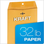 Quality Park 6 x 9 Clasp Envelopes, Clasp and Gummed Closures for Storing or Mailing, 28 lb Kraft Paper, 100 per Box (QUA37855)