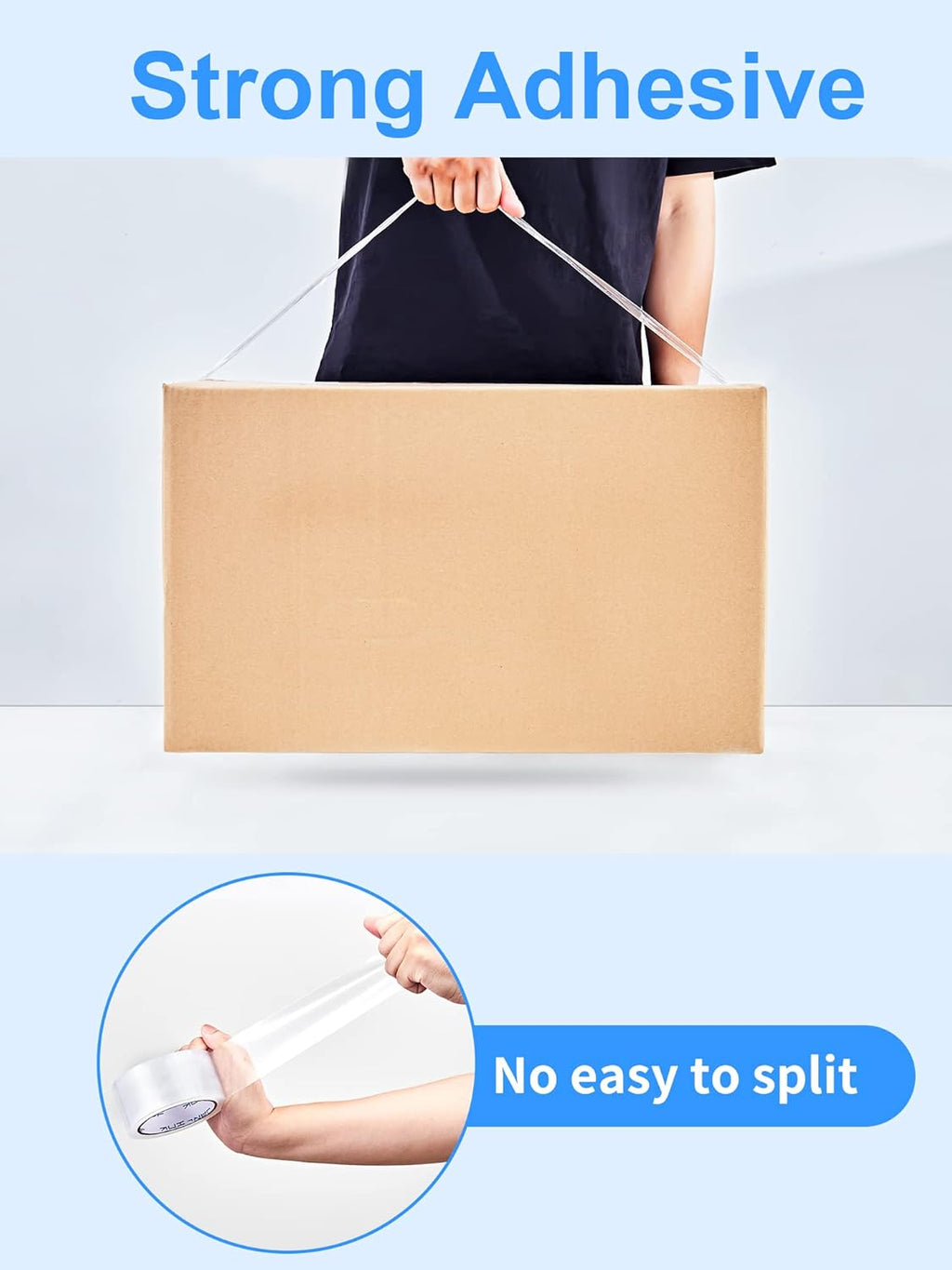 JARLINK Clear Packing Tape (18 Rolls), Heavy Duty Packaging Tape for Shipping Packaging Moving Sealing, 1.88 inches Wide, 55 Yards Per Roll, 990 Total Yards