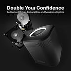 AmberPRO Personal Cloud Storage Device + AC2600 WiFi Router. Dual 1TB Hard Drives with RAID 1 or Optional 2TB with RAID 0. Plex and Home Assistant. iOS/Android/Windows/Mac Compatible. AM1211-1TB