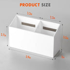 BEYGORM Magnetic Dry Erase Marker Holder for Whiteboard,Non-slip Acrylic Magnet Pen Holder for Fridge Refrigerator,Locker Organizer for Work,Locker Accessories,Pencil Cup for Desk(White)