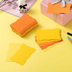 120 Pieces Small Mini Business Cards Vintage Assorted Colors Blank Note Gift for Business Cards, Gift (5 Yellow)