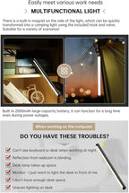 Computer Light with Clamp, Desk Lamp, Lamps for Office, 5500K Ultra Bright Adjustable Dimming, Desk Lights for Computer, Outdoor use.