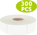 300 Removable Blank Food Labels, Water/Oil/Tear Resistant with Perforation Line for Freezer Food Containers Jars Pantry Organization (Each Measures 1” x 2”)