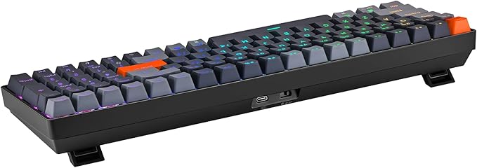 ADESSO EasyTouch 1200 Wired/Wireless/Bluetooth Multi-OS Illuminated Mechanical VIA Mini Keyboard with Copilot Ai Hotkey