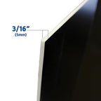 Flipside Products 36” x 48” Foam Project Boards for Presentations, Science Fair, School Projects, Event Displays and Trifold Picture Board - Black - 24 Pack