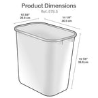 Acrimet Wastebasket Bin for Recycling and Waste, 6.75 Gallon/ 27 Quart/ 24 Liter (Plastic) (Green and Blue) (Set of 2)