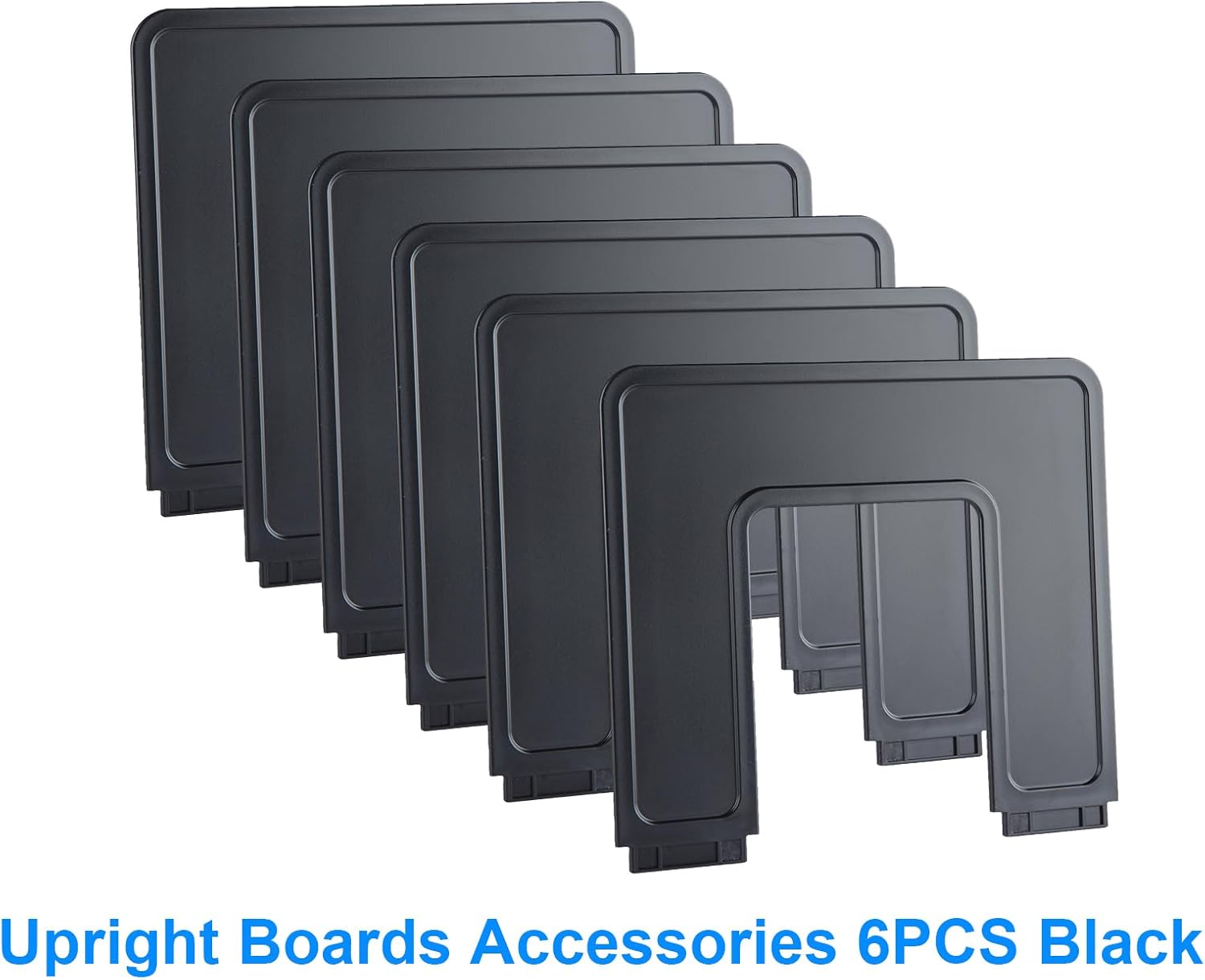 6 Pieces Upright Boards, Accessory Parts of Expandable File Folder Holder, Black