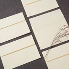 Wishop 50 Pack Self-Adhesive Envelopes with Fold Cards for Wedding Invitations, Greeting Cards, Baby Shower, Letter Mailing (Cream Color, 5x7)