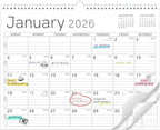 2026 Wall Calendar - 2026 Calendar from Jan. 2026 - Dec. 2026, 14.6" x 11.4", 12 Months Wall Calendar 2026, Thick Paper, Twin-Wire Binding, Simple Design