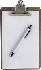 Trade Quest Memo Size 6'' x 9'' Clipboards Standard Clip Hardboard (Pack of 12) (Pen Not Included - for Scale Only)