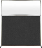 Versare Hush Screen Portable Room Divider | Workstation Wall Divider | Freestanding Privacy Hush Panels | Frosted Windows | Fabric Office Divider Screen | Great for Room Separation