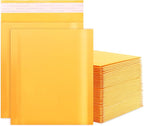 Kraft Bubble Mailers 6x10 Inch 50Pack Yellow Self-Seal Padded Envelopes Bubble Opaque Padded Mailers Shipping Bags for Small Businesses to Package and Mail Jewelry Cosmetics, Electronic Products
