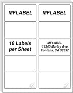 MFLABEL 2x4 Shipping Address Labels - 500 Count, 50 Sheets for Printer - 10-UP Internet Mailing Stickers - 2" x 4" FBA Labels for Laser/Inkjet Printer