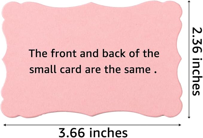 120 Pieces Small Mini Business Cards Vintage Assorted Colors Blank Note Gift for Business Cards, Gift (5 PInk-Red)