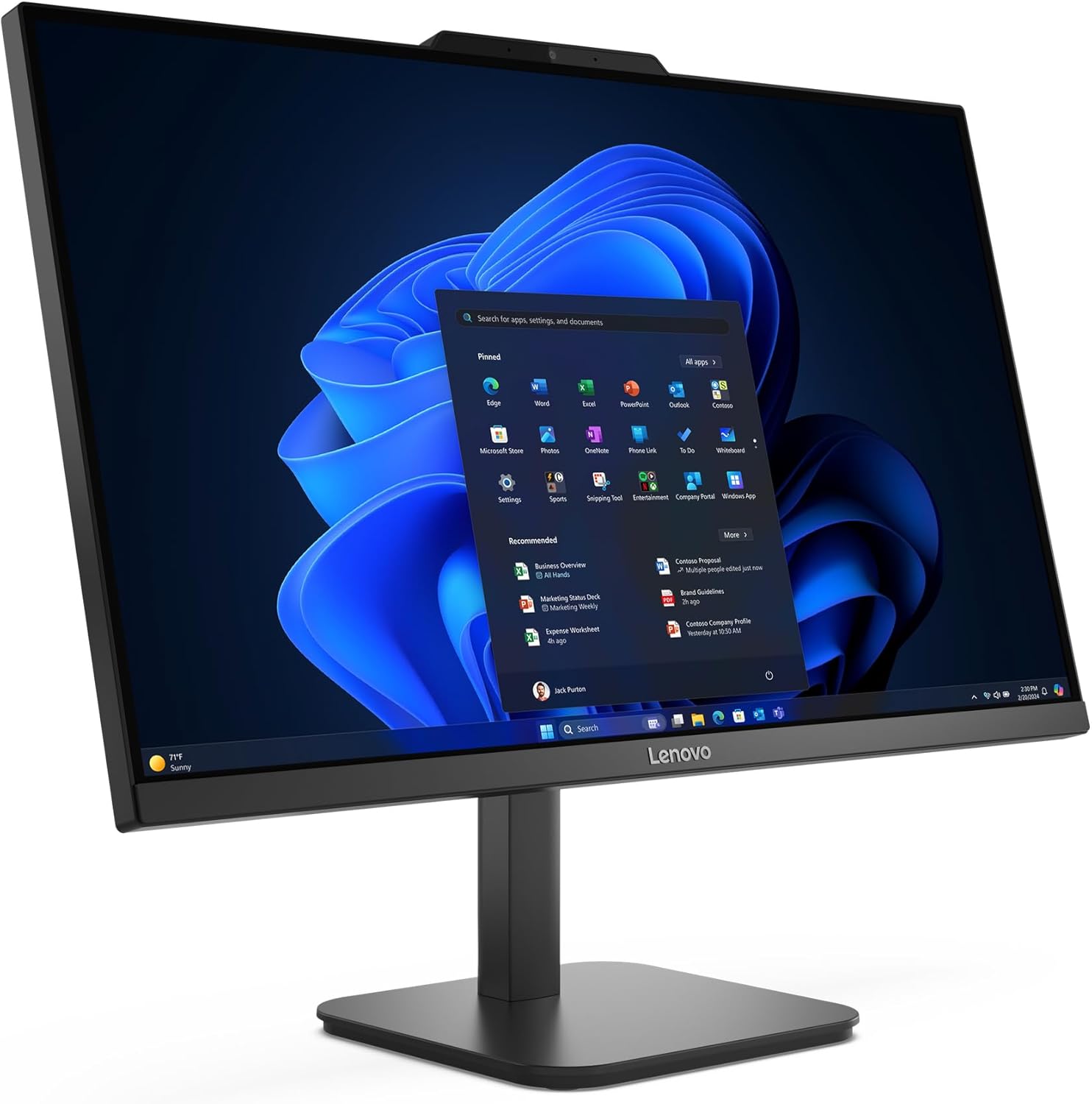 Lenovo 24" All-in-One Desktop Computer for Home Office, Intel 4-Core Processor (Beat i3-1110G4), FHD Display, 16GB DDR4 RAM, 512GB PCIe SSD, WiFi 6, Bluetooth, Business AIO, Windows 11 Pro, Vent-Hear