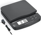 Amazon Basics Digital Postal Scale, AC Adapter, 65 lb Capacity, 0.1 oz Readability, Black