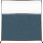 Versare Hush Screen Portable Room Divider | Workstation Wall Divider | Freestanding Privacy Hush Panels | Clear Windows | Fabric Office Divider Screen | Great for Room Separation