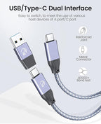 ORICO 4-Port USB 3.2 Gen 2 Hub 10Gbps with 2 USB A +2 USB C, Aluminium Hub with 1.64Ft USB-C Cable and USB-A Adapter USB Splitter for iMac, MacBooks, Mac mini