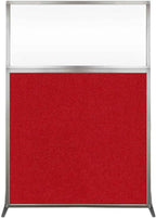 Versare Hush Screen Portable Room Divider | Workstation Wall Divider | Freestanding Privacy Hush Panels | Clear Windows | Fabric Office Divider Screen | Great for Room Separation