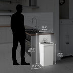 iTouchless Prime 13.2 Gallon Sensor Trash Can, Slim and Space-Saving, Durable Dent-Proof Construction, Automatic Bin White Color Great for Kitchen, Home, Office, Business, Garage, Plastic