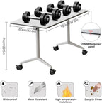 Folding Conference Table – Portable Flip-Top Desk with Locking Wheels, 47.2IN Conference Room Tables Modular Office Desk Heavy-Duty Metal Frame,Space-Saving Design for Meeting & Training Rooms(2PACK)