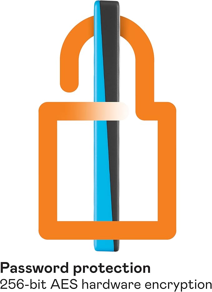 WD 6TB My Passport, Portable External Hard Drive, Blue, Backup Software with Defense Against ransomware, and Password Protection, USB 3.1/USB 3.0 Compatible - WDBR9S0060BBL-WESN