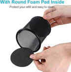 Comix Pen Holder Desk Organizer, Wire Mesh Pencil Cup with Foam Pad and Non-Slip Bottom Office Supplies Desk Accessories for Home Office School, 1 Pack