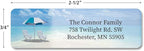 Colorful Images Calm Seas Rolled Personalized Return Address Mailing Labels with Dispenser, Customize with Name & Shipping Address, 500 ¾” x 2½” Self Adhesive, Easy Peel Label Roll