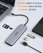 Docking Station Dual DisplayPort, MOKiN USB C Hub Dongle with 2 DP, HDMI, 3 USB A 3.0, SD & Micro SD Slot, PD Charging Port for MacBook/Dell XPS/Steam Deck/HP/Lenovo ThinkPad/Microsoft Surface