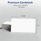 Avery Clean Edge Printable Business Cards with Sure Feed Technology, 2" x 3.5", White, 120 Blank Cards for Inkjet Printers (28877)