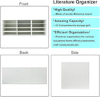 PAG Mail Sorter, Wood Countertop Literature Organizer, Student Mailbox for Classroom, Desktop Bill Paper Organizer for Office Home School, 12 Compartments, White