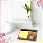 Appreciation Gifts for Health Clerk, New Job Gifts for Health Clerk, Inspirational Office Decor Gifts for Health Clerk,Wooden Sticky Note Holder with Inspirational Quotes,16.5 x 12 x 1.5 cm,XXN33