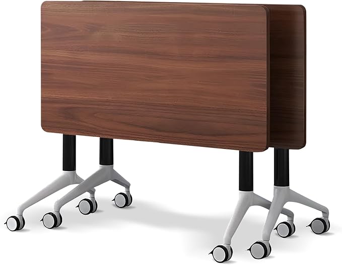 Conference Room Table with Flip-Top Design for Dynamic Meetings, Business Table Computer Desk with Heavy-Duty Frame,Foldable Seminar Meeting Tables for Home Office (2, A, 47.2IN)