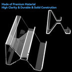 Acrylic Business Card Holder, 2-Tier Business Card Display, Clear Business Cards Stand for Desk & Counter, 2 Pack