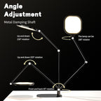 LED Desk Lamp for Home Office, Desk Light for Video Call, 3 Color Temperature 10 Brightness Computer Light, Dimmable Led Desk Light with Memory & Timer Func, Metal Swing Arm Table Lamp