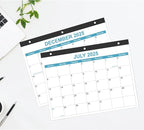 2025-2026 Calendar for 3 Ring Binder - Desk Calendar 2025-2026 from July 2025 - December 2026, 18 Months Calendar with Premium Paper, 3-Hole Calendar, 8.5" x 11", Blue