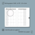 POPRUN 2026 Planner (Pocket Size 4''x 6.25'' Hardcover) - Small Calendar for Purse with Hourly Schedule & Vertical Weekly Layout, Monthly Calendars, 100 GSM - Violet