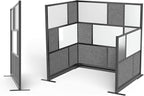 Workflow Modular Wall | Room Divider with Whiteboard, Sound-Dampening, & Frosted Acrylic Panels | Expandable Office Partition for Privacy & Productivity (70" x 48")