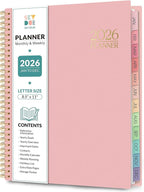 Planner 2026, 8.5" x 11" Monthly & Weekly Planner with Tabs, JAN - DEC 2026, Goal Setting & Time Management Organizer for Professionals & Students