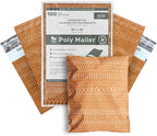 Poly Mailers 10x13 Inch 100 Pack Medium Shipping Bags Strong Thick Mailing Envelopes | Self Sealing Adhesive | Waterproof & Tear Resistant | Small Business Packaging for Clothing - Boho Brown