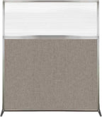Versare Hush Screen Portable Room Divider | Workstation Wall Divider | Freestanding Privacy Hush Panels | Clear Fluted Windows | Fabric Office Divider Screen | Great for Room Separation