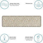 GelPro Designer Comfort Cushioned Anti-Fatigue Standing Kitchen Floor Mat, Padded Stain-Resistant, Waterproof, Non-Slip Comfort Padded Desk/Office Mat, Orchard Almond Kitchen Mat 20x72