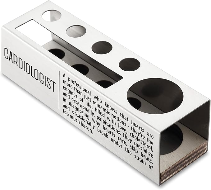Cardiologist Definition Gifts for Women, Men, Cardiologist Office Supplies Desk Decor Stainless Steel Pen Pencil Holders WCC45