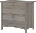 Bush Furniture Salinas 2 Drawer Lateral File Cabinet in Driftwood Gray