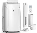 14,000 BTU Portable Air Conditioners, 4-in-1 Air Conditioner with Dehumidifier, Fan, 2 Speeds Cools Room up to 700 Sq.Ft, 24H Timer, Smart Auto-off, Remote Control & Window Kit for Home, Room, Office