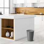 Bathroom Trash Can, 3 Pack 1.8 Gallons Small Trash Can with Trash Bags, Bathroom Garbage Can, Plastic Trash Bin, Round Waste Basket for Bath，Bedroom, Office, Kitchen, Room, Compact Space (Grey)