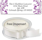 Colorful Images Elegant Swirl Rolled Personalized Return Address Mailing Labels with Dispenser, Customize with Name & Shipping Address, 500 ¾” x 2½” Self Adhesive, Easy Peel Label Roll
